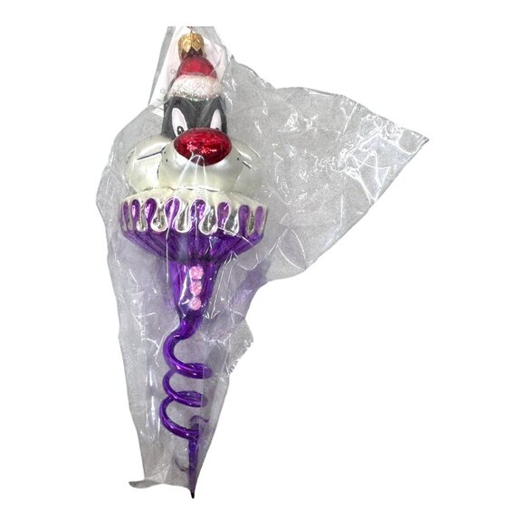 Radko WB Sylvester Sprite Purple Christmas Ornament NWT LIMITED EDITION 5000 - Picture 2 of 7